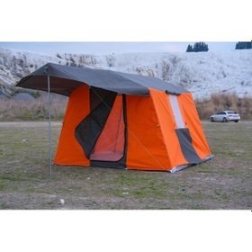 Resim Tmç Kapı Sineklikli 1+0 Double Kamp Çadırı 4 Kişilik - Turuncu 