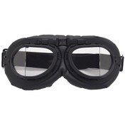 Resim Symbee Motosiklet Koruyucu Gözlükleri - Retro Tarz, Darbeye Dayanıklı, Rüzgar Ve Toz Engeli, Şeffaf Lens 