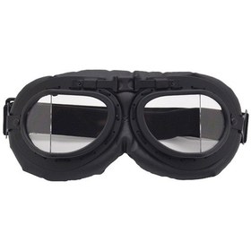 Resim Symbee Motosiklet Koruyucu Gözlükleri - Retro Tarz, Darbeye Dayanıklı, Rüzgar Ve Toz Engeli, Şeffaf Lens 