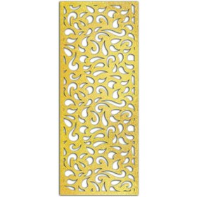 Resim Liar Dekor Liar Ahşap Seperatör (Paravan) - KSP-67 - (10 mm) - (69 cm x 139 cm) - (Gold) 