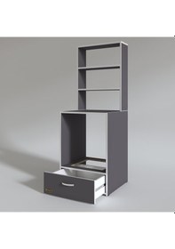 Resim Kenzlife ankastre fırın dolabı aybirgen gri 165*60*56 mutfak çekmeceli 