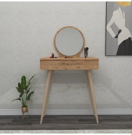 Resim Arnetti Siena Makyaj Masası Aynalı Ahşap Ayaklı Atlantik Çam 