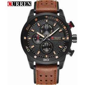Resim 2xudc KREB110128 Moda Curren 8250 Erkekler Japonya 24MM Kuvars Izle Lüks Marka Moda Rahat Hafta Ekran Deri Kayış Spor Kol Saati (Yurt Dışından) 