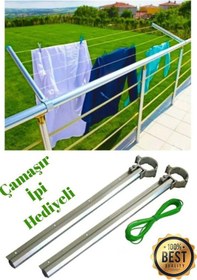 Resim Balkon Çamaşır Kurutma Askılığı Gri 