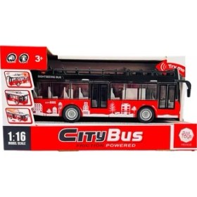 Resim Ctoy Ctoys Ses ve Işıklı Oyuncak Şehir Otobüsü A1119-13 Kımızı 