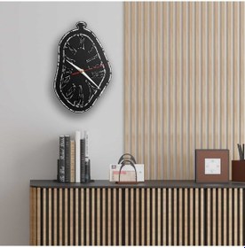 Resim Eriyen Duvar Saati,salvador Dali Saat Siyah Renk Ahşap - Siyah 
