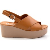 Resim Taba Leather Kadın Sandalet K05040030503 Taba 