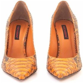 Resim Mocassini Kadın Gece & Abiye Ayakkabı 4924-84 Orange Piton 