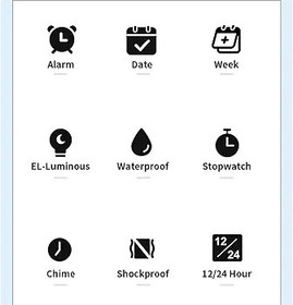 Resim Çocuk Dijital Saati, Spor Için 4-15 Yaş arası 12/24 Saat Su Geçirmez Çocuk Kol Saati 