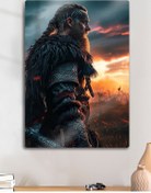 Resim Ragnar Lodbrok, Vikings - Parlak Metal Baskı Tablo 