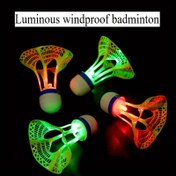 Resim Parlak badminton, iç ve dış mekan kullanımı için dayanıklı, uzun ömürlü, yüksek esneklikli plastik antrenman topu, parlak, mükemmel rüzgar direnci 