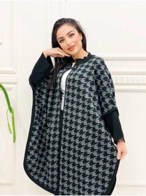 Resim 02Lady Fashion kadın kaz ayağı desenli panço 