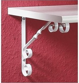 Resim EYM 2 Adet Burgulu 20 x 20 cm Dekoratif Raf Altı Ayağı Konsol Beyaz 