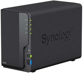 Resim Synology DS223A1 2GB 1TBHDD 2x3.5 SATA Desteği RAID(0-1) NAS Depolama Ünitesi 