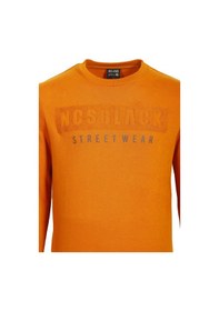 Resim Erkek Hardal Yüksek Dokumalı Slim Fit Bisiklet Yaka Şardonlu Sweatshirt Ncsjeans 1604-hardal Hardal 