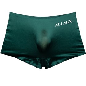 Resim Dikişsiz 3D Kabarık Harf Yarı Şeffaf İnce Erkek Boxer Şortu 