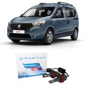 Resim Dacia Dokker Uzun Led Xenon Kısa Far Ampulü H4 Ultimate Yeni Seri Beyaz 