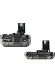 Resim Ryobi RB1820C 18 V 2.0 Ah Akü ( 130597008 ) + RB1840X 18 V 4.0 Ah Akü (130597018) 