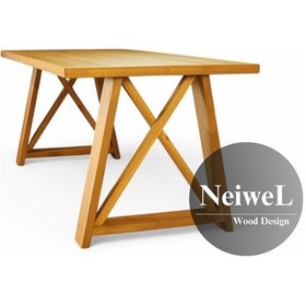 Resim Neiwel Dios Doğal Ahşap Toplantı Masası x 120 x 240 Açık Ceviz 
