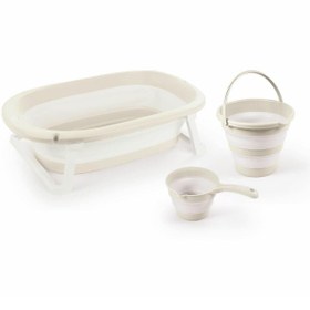 Resim Dolu Nuve Katlanabilir Üçlü Küvet Seti - Yeşil - Beyaz / Standart 