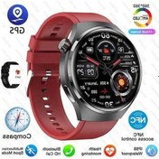 Resim Treasures Erkekler Amoled Hd Akıllı Saat Huawei İzle 4 Pro İçin Red Silicone Metalik, Bluetooth Çağrı Gps Metalik 