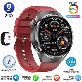 Resim Treasures Erkekler Amoled Hd Akıllı Saat Huawei İzle 4 Pro İçin Red Silicone Metalik, Bluetooth Çağrı Gps Metalik 