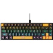 Resim İmıce Gk-690 Type-c Kablosuz Mekanik Klavye Siyah Sarı 