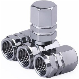 Resim Oto Araba Sibop Kapağı Seti Altıgen 4'lü Set Krom 