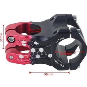 Resim Wake Alüminyum Gri / Mor 31.8 50mm Kısa Gidon Boğazı Mor 
