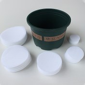 Resim 25 adet Yuvarlak Bitki Saksısı File Drenaj Ağı - Toprak Kaybını Önler, Bonsai ve Bahçecilik için Nefes Alabilir Tasarım, Kolay Drenaj İçin Delikli Beyaz Non-Woven Kumaş Saksı Kaplaması, Bitki Drenaj Ağı, Bonsai Drenaj Çözümü, Basit Tasarım, Dayanıklı Yapı 