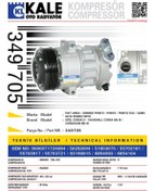 Resim KALE KLIMA KOMPRESORU LINEA GRANDE PUNTO ALFA ROMEO MITO OPEL CORSA D 07<14 Z13DTJ Z13D - 349705 