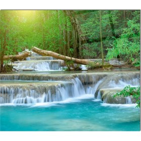 Resim Olinpa Cam Ocak Arkası Koruyucu | Mavi Nehir 