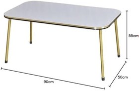 Resim GOLDFALEZ Zigon Sehpa Ve Orta Sehpa Kr Set Çift Gold Beyaz Metal 