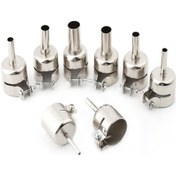 Resim Konesam 850-860 Sıcak Hava Tabancası Nozul Seti - 8 Parça Paslanmaz Çelik Yüksek Kalite 