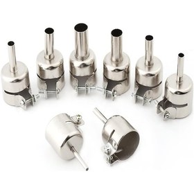 Resim Konesam 850-860 Sıcak Hava Tabancası Nozul Seti - 8 Parça Paslanmaz Çelik Yüksek Kalite 