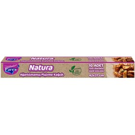 Resim Parex Natura Ağartılmamış Pişirme Kağıdı Hazır Kesilmiş 10'lu 