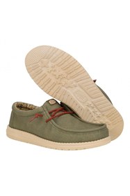 Resim HEY DUDE Erkek Oxford ( Klasik) HD.41873-337 Hey Dude Wally Waxed Canvas Olive 