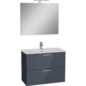 Resim Mia 75100 Banyo Dolabı Seti, Çekmeceli, 80 cm, Antrasit 