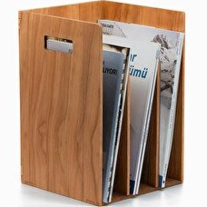 Resim WOODSAKA Reka Kitaplık ve Dergilik - Kiraz 