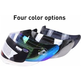 Resim Geeksen Motorcycle Kask Anti-çizik Güneş Gözlüğü K3sv K5 Uv Koruma Silver Renkli Tam Yüz Visörü Gümüş 