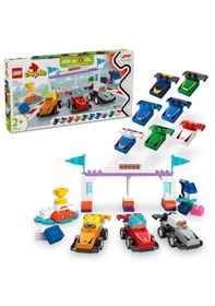 Resim LEGO® DUPLO® Kasabası F1® Takımı Yarış Arabaları ve Sürücüler 10445 - 2 Yaş ve Üzeri Küçük Çocuklar İçin Eğitici Oyuncak Yapım Seti (70P) 