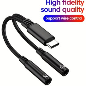 Resim iPhone 15/16 Pro Max için USB C Arayüzü Dijital Ses DAC Splitter Mikrofon Adaptörü Type-C Ses Müzik Dinleme Çiftler Adapteri 