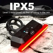 Resim TWOOC Su Geçirmez LED Bisiklet Arka Lambası, Akıllı Fren Algılama ile 6 Mod USB Şarj Edilebilir, ABS Sele Tüp Tutucu Bisiklet Feneri Güvenlik Arka Işığı, ≤36V Çalışma Voltajı, Lityum Polimer Pil 