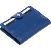Resim Mavi Deri Unisex Kredi Kartlık - S1KK00001653-J1F 
