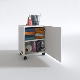 Resim Kenzlife mutfak dolabı mine 048*030*032 byz kapaklı tekerlekli banyo evrak ofis kitaplık ayakkabılık kiler 