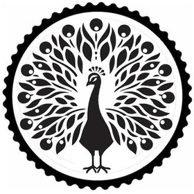 Resim Tavus Kuşu Tasarım 2.model Sticker 10 X 10 Cm 