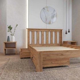 Resim Renazzo Shark New Atlantik 2 Çekmeceli Mdf Karyola | Kolay Kurulum 