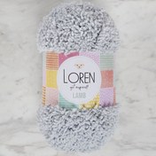 Resim Loren Lamb Açık Gri El Örgü İpi - R044 