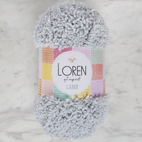 Resim Loren Lamb Açık Gri El Örgü İpi - R044 