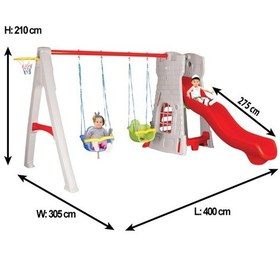 Resim Pilsan Şato Kaydırak ve Salıncak Seti - 07 957 